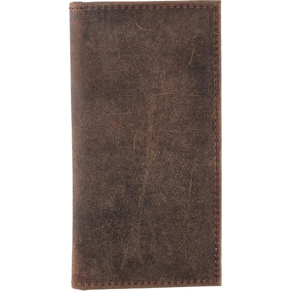 Buffalo Leather RFID Long Wallet  CLASSIC Men’s Bifold Checkbook Design - Picture 1 of 7